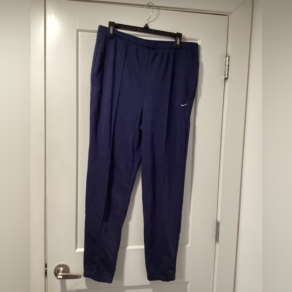 Nike Womens Slim Fit High Rise Full Length Joggers Navy Blue FN2434-410 Large